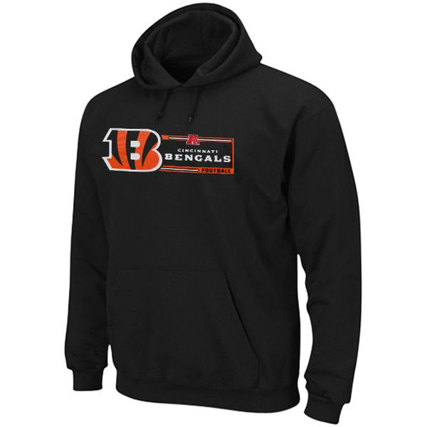 Men Cincinnati Bengals Majestic Critical Victory VII Pullover Hoodie Black